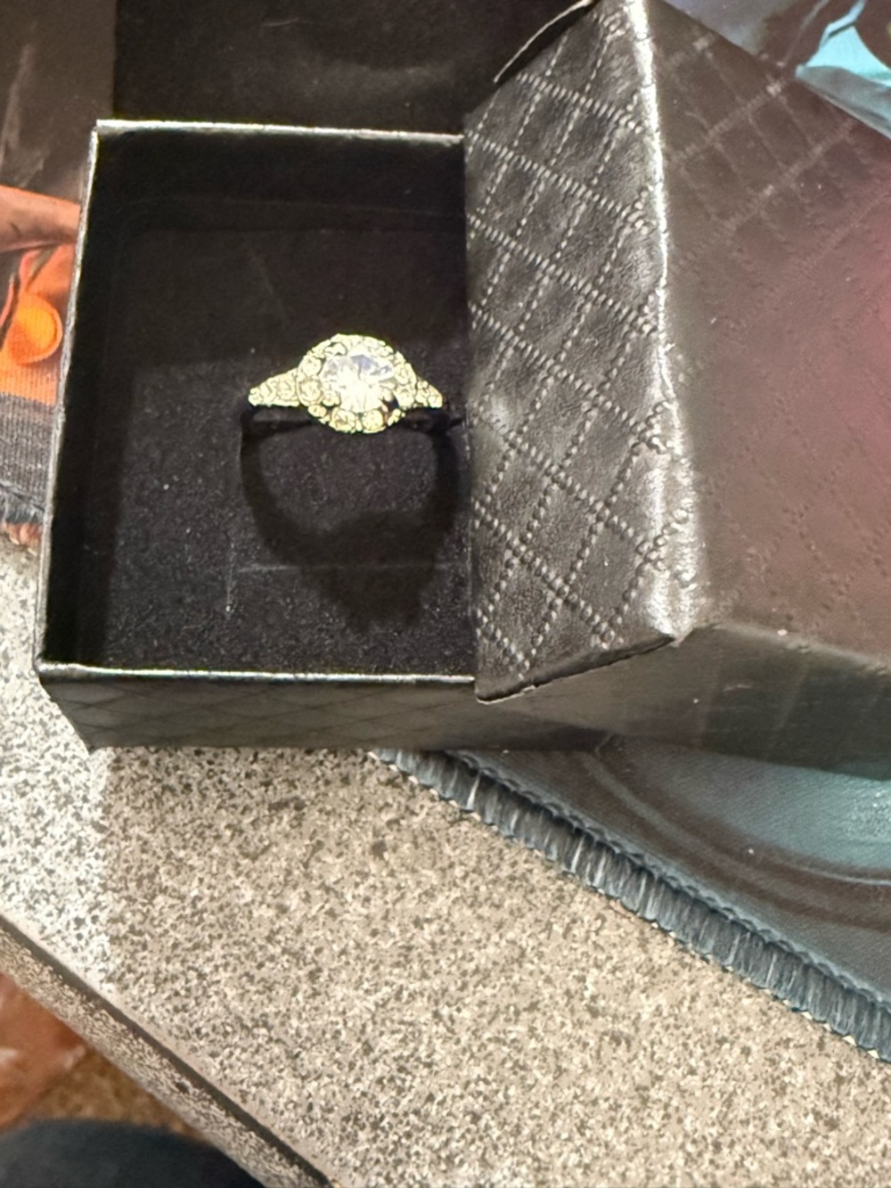 Classic Round Halo Solitaire Ring in Gold